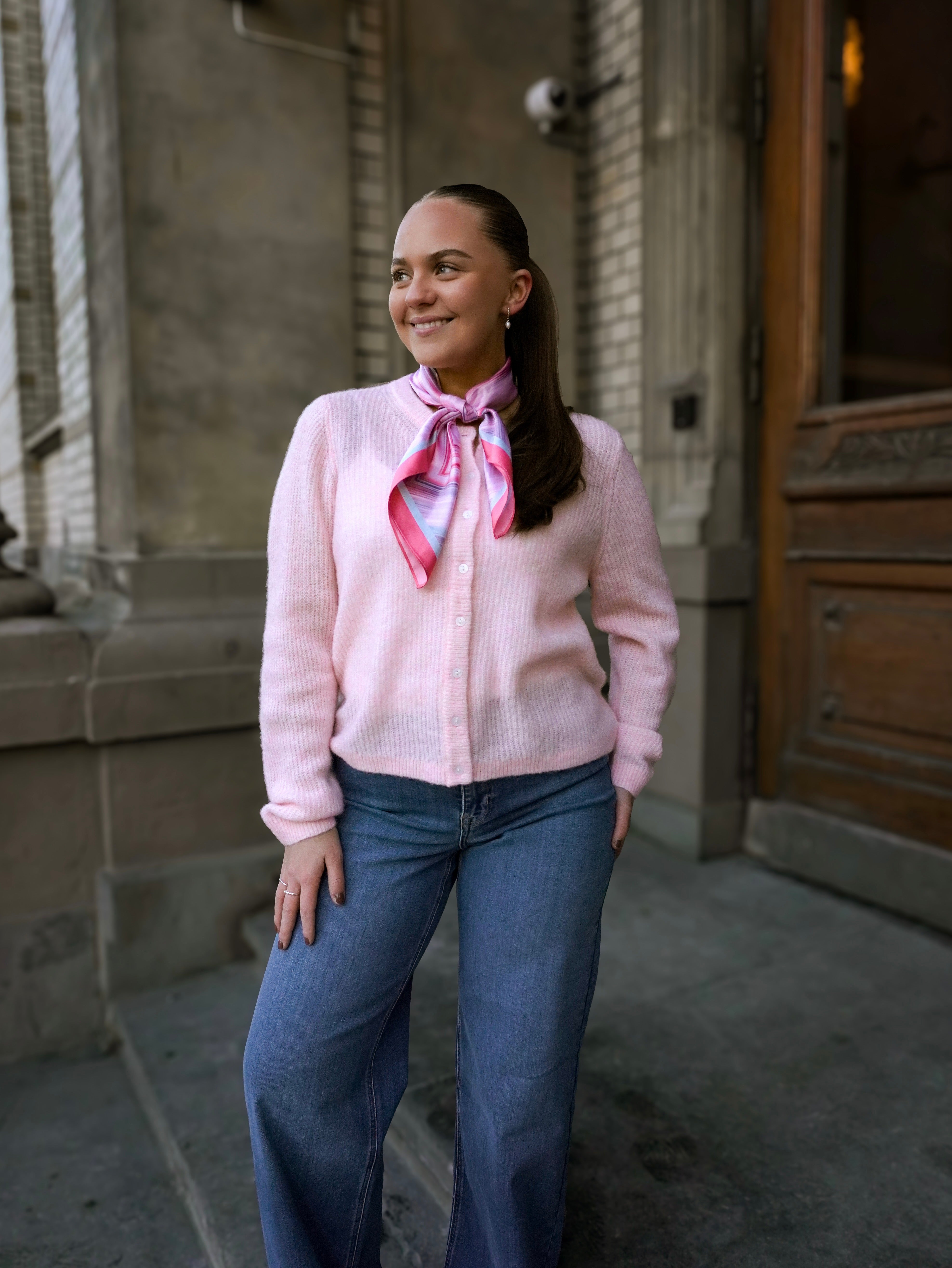 VILORY Knit Cardigan - Cherry Blossom